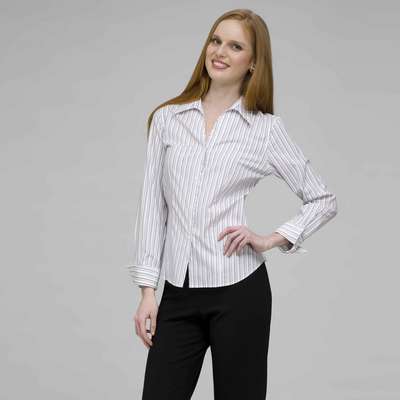 Platinum Red Stripes Easy Care Fitted Shirt, , medium